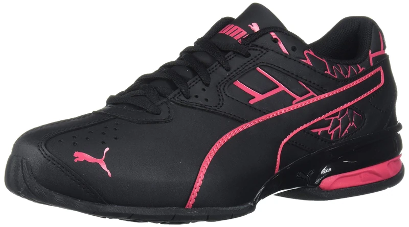 PUMA Women's Tazon 6 Sneaker, Black-red Rose, 5 UK