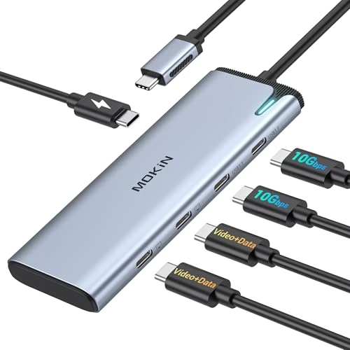 USB C Docking Station Dual Monitor 2 HDMI, 8 in 1 Laptop Dock with Dual HDMI, DisplayPort, VGA, PD, 3 USB Ports, USB C Hub Multiport Adapter for Dell, HP, Lenovo Thinkpad,Surface - Image 1