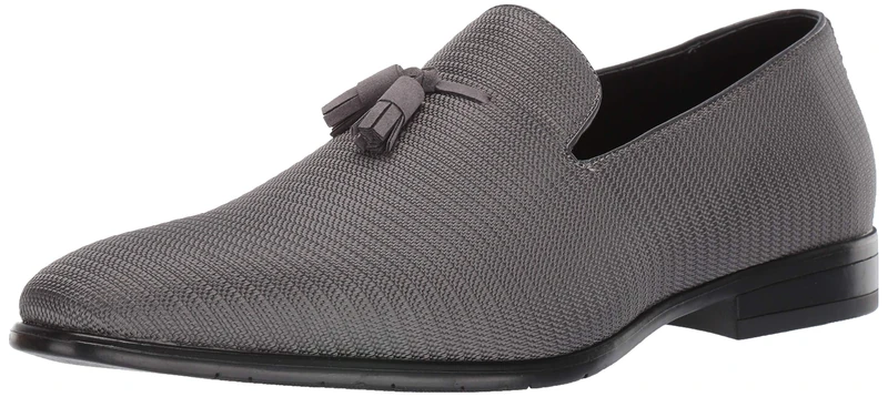 Stacy Adams Men's Tazewell Tassel Slip-On Loafer, Grey, 10