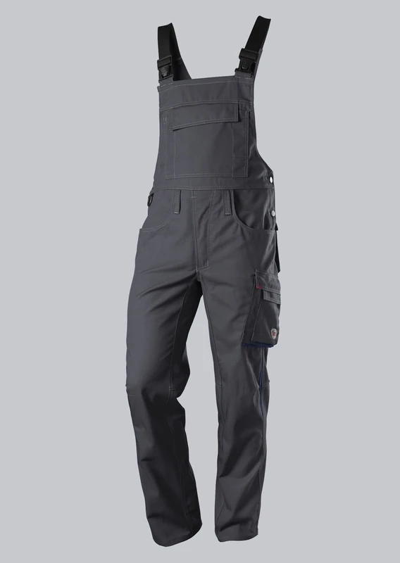BP 1825-032-5632 Men'S Work Trousers, Higher Waist At The Back, 270,00 G/M², Fabric Blend With Stretch, Anthracite/Black, Size 39/40S
