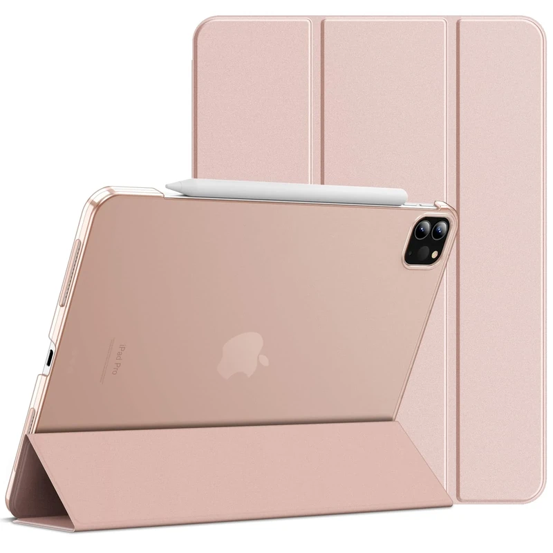 JETech Case for iPad Pro 11-Inch, 2022/2021/2020/2018 Model, Compatible with Pencil, Cover Auto Wake/Sleep (Rose Gold)