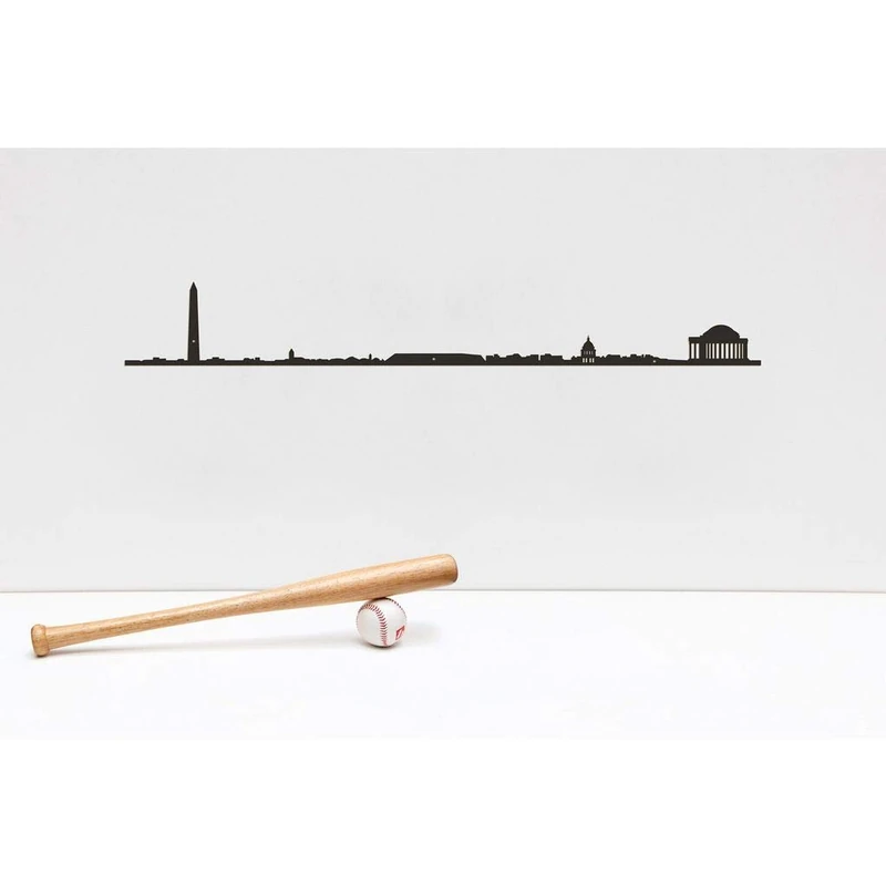 The Line City Skyline 120cm Washington Silhouette Wall Art - Image 1