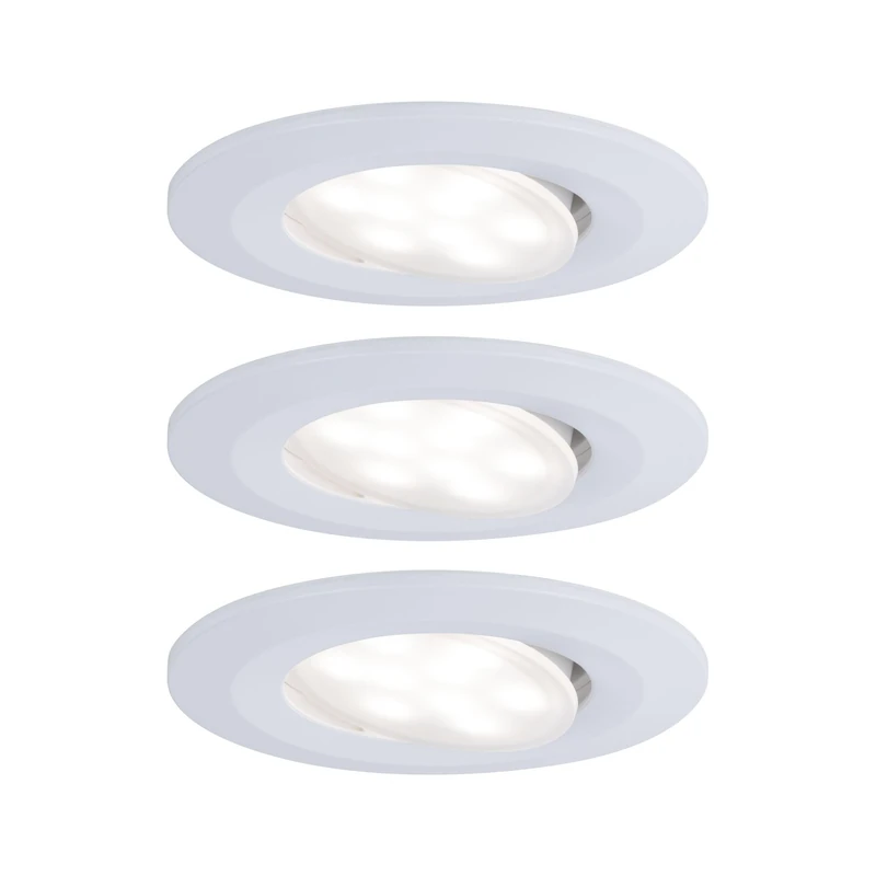 Paulmann 99931 Calla LED recessed luminaire Round Set of 3 incl. 3x6.5W IP65 dim recessed spot White matt Cabinet Light Plastic recessed lamp 4000K