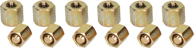 KS Tools Locking Nut Set for Injectors/Diesel Engines, 12-Piece - Image 1