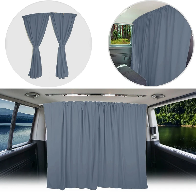BREMER SITZBEZÜGE Divider Driver's Cab Sun Protection Driver's Cab Curtains Compatible with VW T3 T4 Multivan Transporter Caravelle A_GR Camping Motorhome Accessories