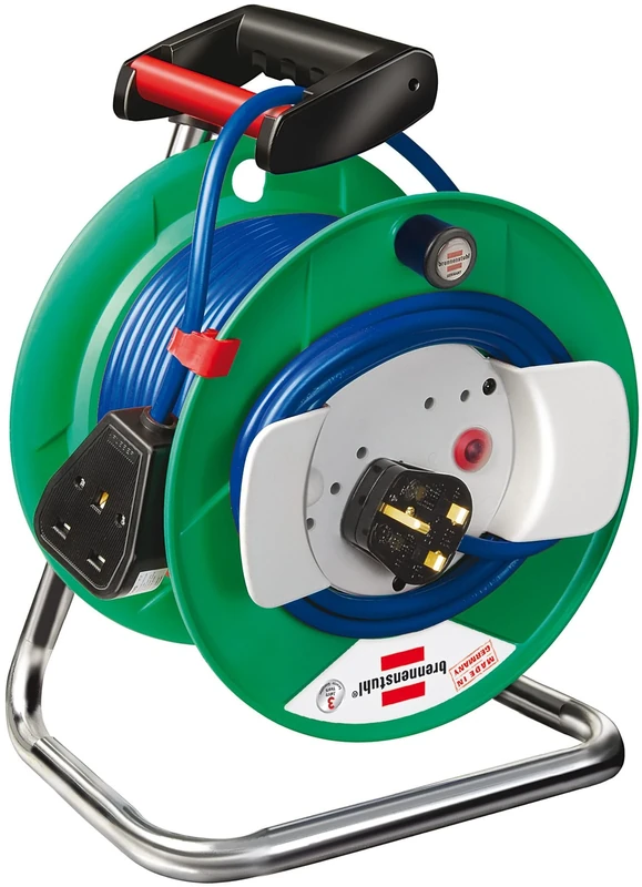 Brennenstuhl Cable Reel Garant-G 240 25m H05VV-F3G1.5 Blue with Thermostat *GB*