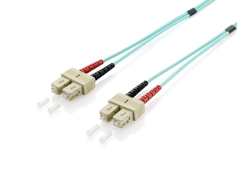 Equip LWL Patch Cable SC->SC 30.00 m Multimode Duplex OM3 Turquoise - Image 1