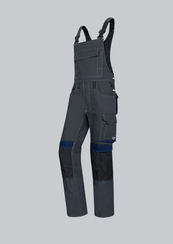 BP 1820-565-5632 Men'S Work Trousers, Higher Waist At The Back, 285,00 G/M², Fabric Blend With Stretch, Anthracite/Black, Size 33L