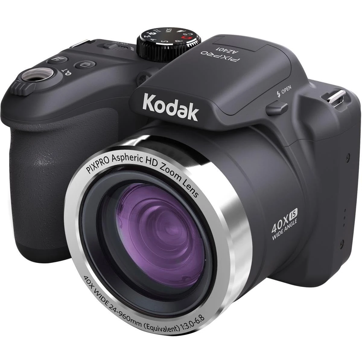 Kodak PIXPRO Astro Zoom AZ401-BK 16MP Digital Camera with 40X Optical Zoom and 3" LCD (Black) (Renewed)