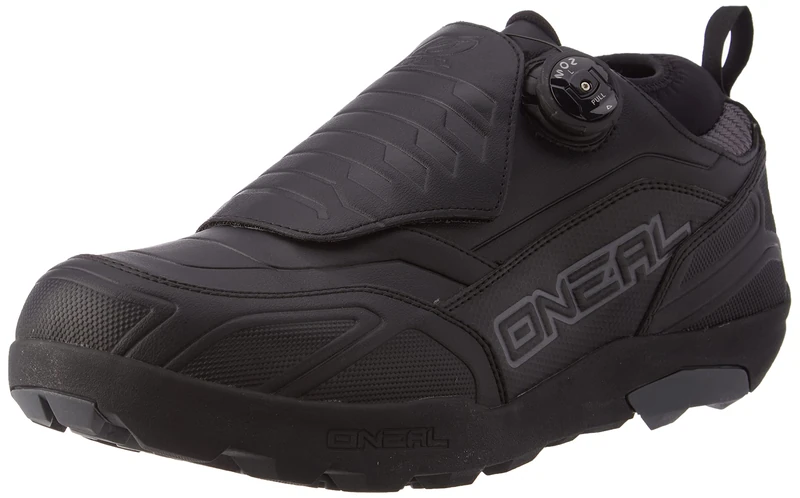 O'NEAL | Cycling-Shoe | Mountain Bike MTB DH Downhill Freeride | Waterproof, Breathable, Twist-and-Quick Fastener Loam WP SPD Shoe Unisex | Adult | Black | Size 40