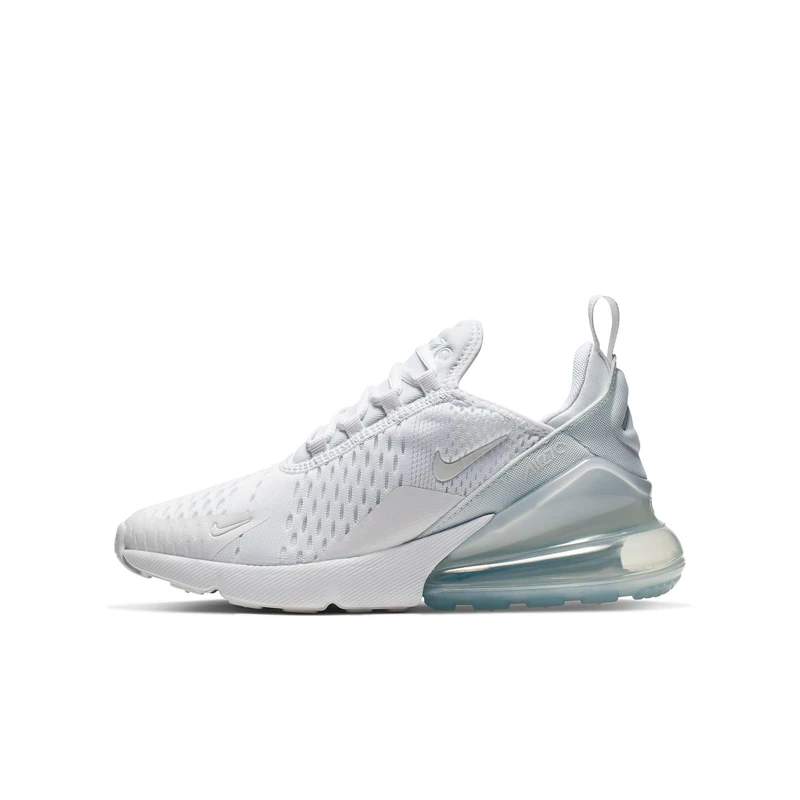 Nike Nike Air Max 270 (gs), Boy's Running Shoes, White (White/White/Mtlc Silver 103), 3.5 UK (36 EU)
