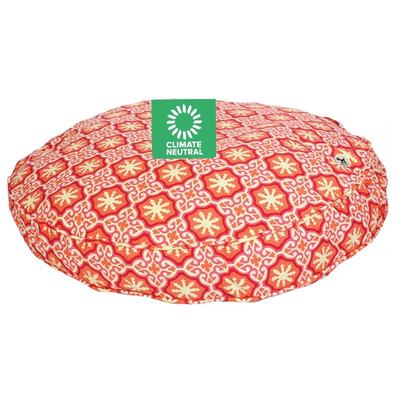 Molly Mutt Medium Large Dog Bed Cover - Round Bed - Medium/Large Dog Bed Cover - Washable - Pet Bed With Removable Cover - Dog Bed Covers, Papillon Print, 36" x 5" Round (dd59r)