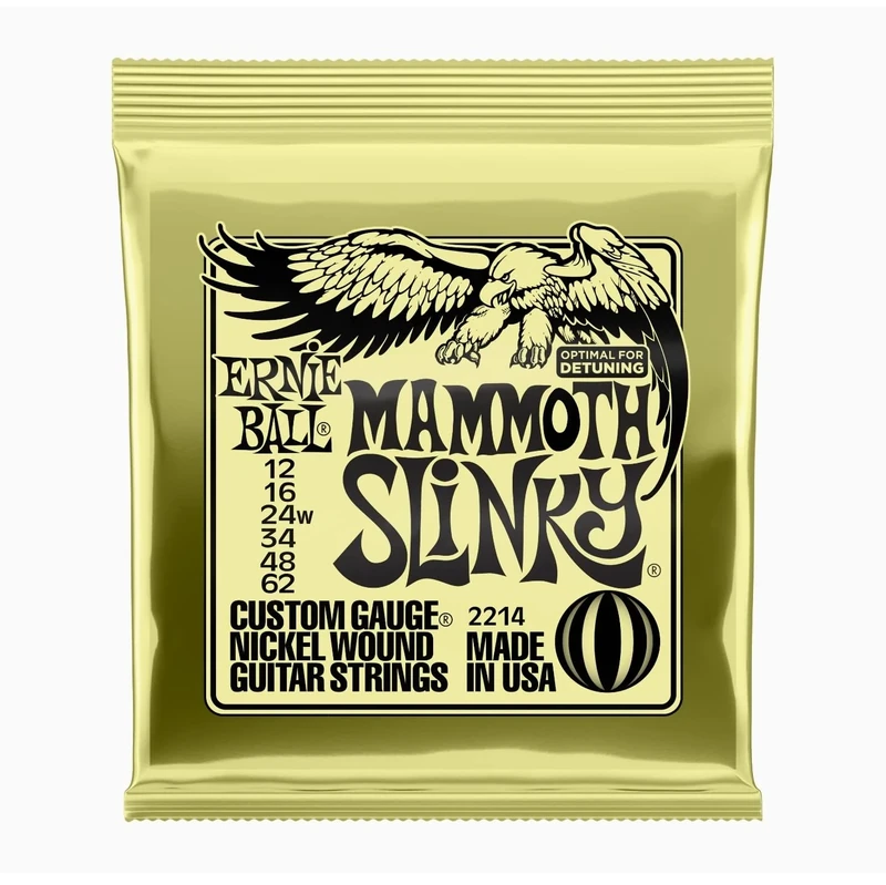 Ernie Ball Mammoth Slinky Nickel Wound Electric Guitar Strings - 12-62 Gauge