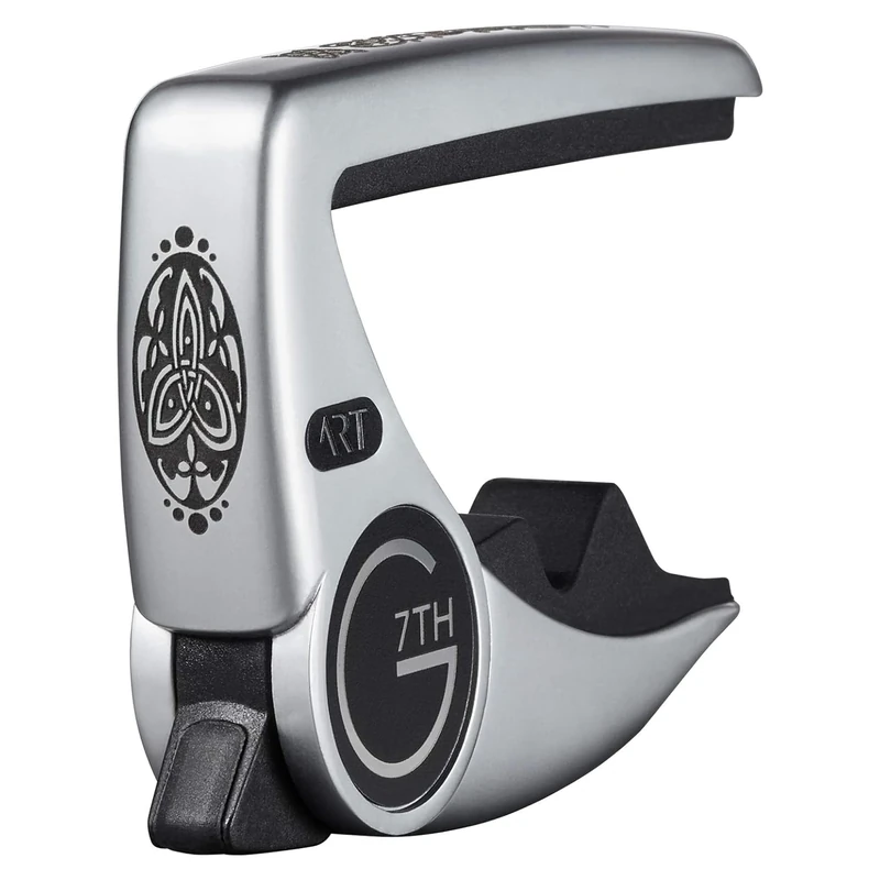 G7th Performance 3 6 String Celtic Silver Guitar Capo - Groundbreaking Tension Control & Adaptive Radius Technology - The Perfect Capo for Acoustic Guitar and Electric Guitar, UK Designed Excellence