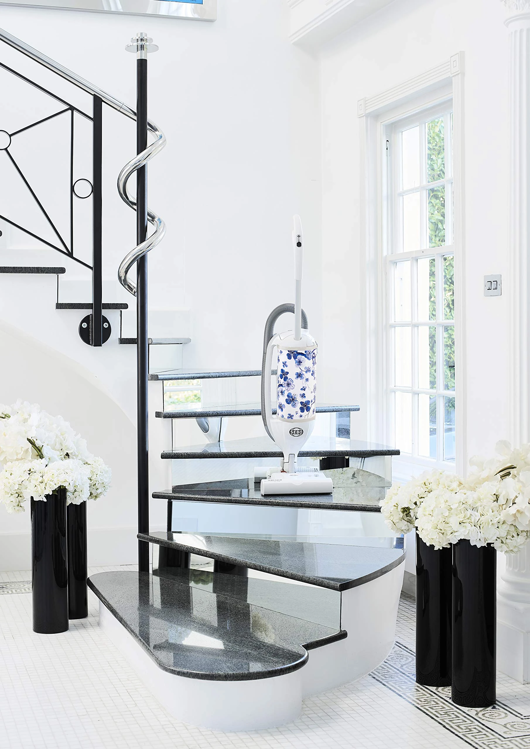 SEBO Felix White Oriental 90812GBWO, Bagged Upright Vacuum Cleaner