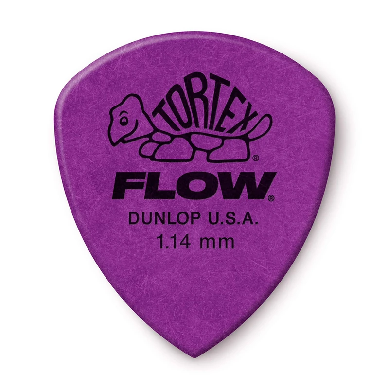 DUNLOP TORTEX® FLOW® PICKS – Standard 1.14 mm – Purple (Set of 12 pieces)
