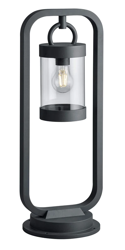Trio Leuchten Sambesi 504160142 Outdoor Wall Light Aluminium Cast Black Matt Acrylic Clear Excl. 1 x E27 1 x E27