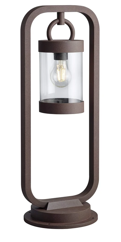 Trio Leuchten Sambesi 504160124 Outdoor Path Light Cast Aluminium Rust-Coloured Acrylic Clear Excl. 1 x E27