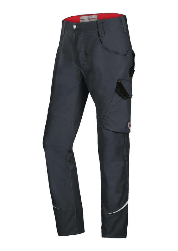 BP 2438-581-1432 Men'S Work Jacket, Stand-Up Collar, Concealed Zip And Press Stud Band, 245,00 G/M², Night Blue/Black, Size 47/49N