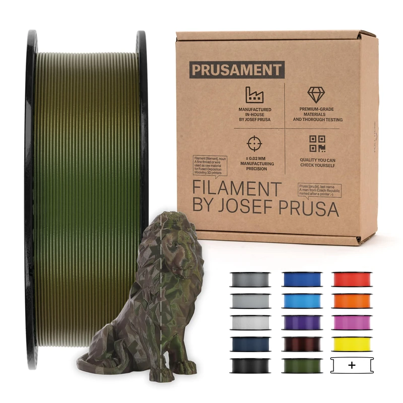Prusament 3D Printer Premium Filament PLA Mystic Green 1.75mm - 1kg Spool