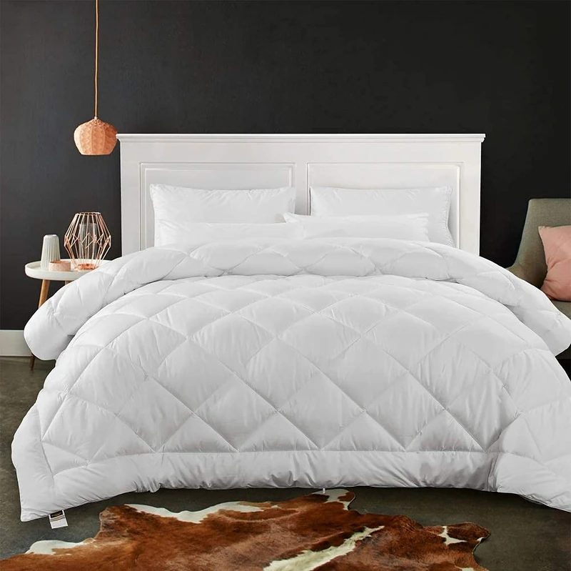 Cozynight Soft Twin Size Comforter Duvet Insert-Lightweight Down Alternative Comforter with Corner Tabs-Fluffy & Breathable & Machine Washable Diamond Stitching White Comforter (Twin,68"x86")