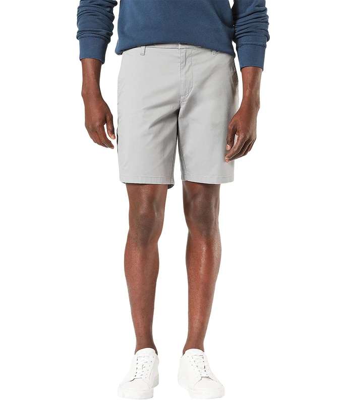 Dockers Men's Ultimate Straight Fit Supreme Flex Shorts (Standard and Big & Tall), Foil Grey, 38