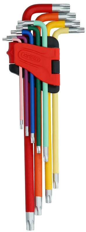 KS Tools 151.4760 Torx Allen Key Set, Extra Long, 9-Piece