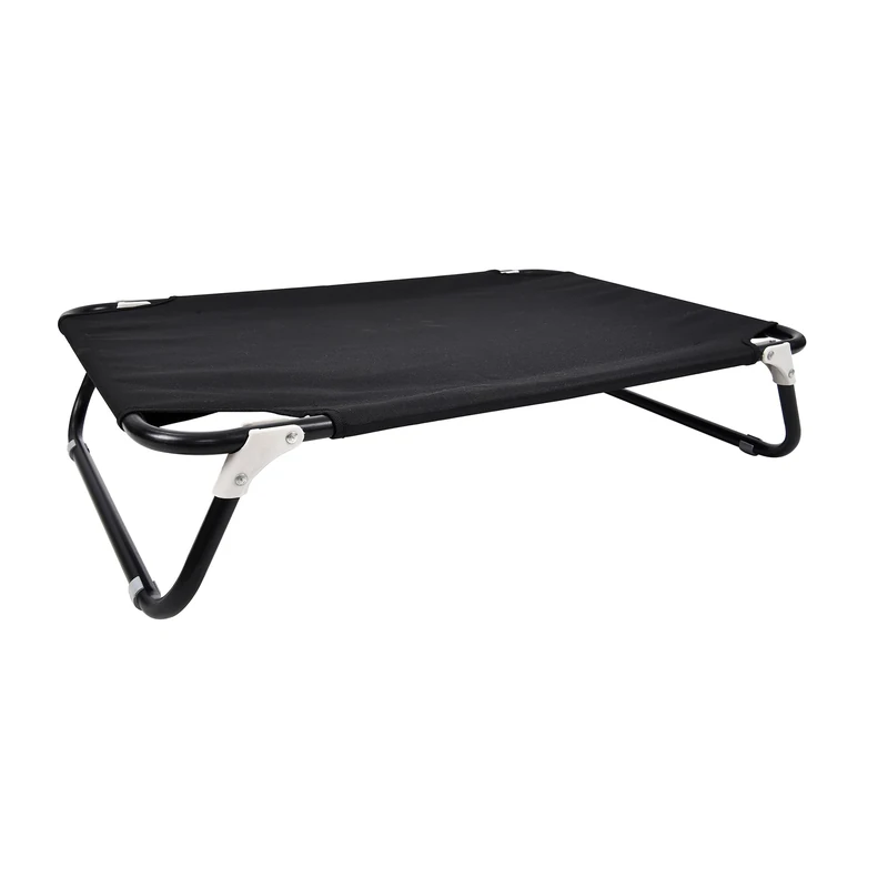 Italian Bed Linen Sogni e Capricci Folding Elevated Petbed, Black, 105x65x18cm, Polyester,