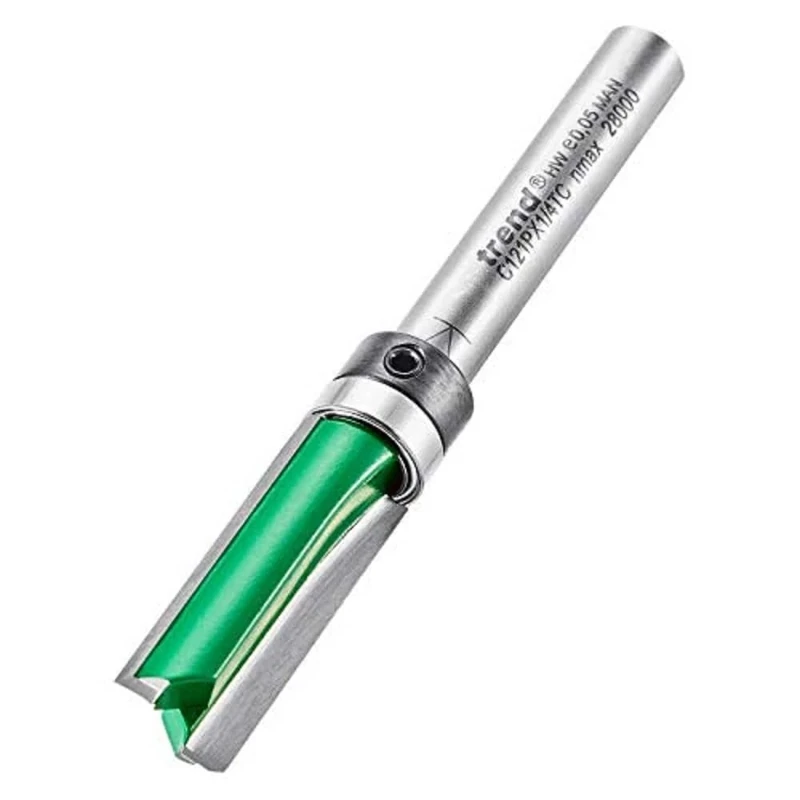 Trend CraftPro Guided Profiler Router Cutter Bit, 1/4 Inch Shank, 9.5mm Cut Diameter & 25mm Cut Length, Tungsten Carbide Tipped, C121PX1/4TC