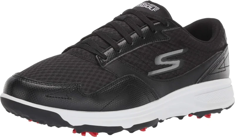 Skechers GO Golf Men's Torque Sport Fairway Relaxed Fit Spiked Golf Shoe Black Size: 11.5