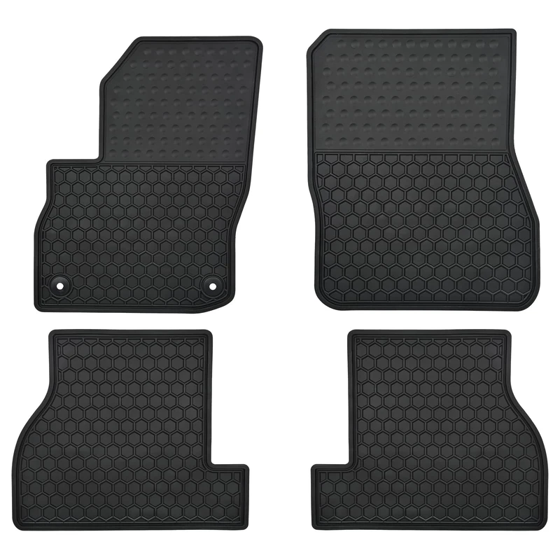 Ucaskin Car Floor Mats Custom Fit for Ford Focus 2013 2014 2015 2016 2017 2018 Odorless Washable Rubber Foot Carpet Heavy Duty Anti-Slip All Weather Protection Car Floor Liner-Black