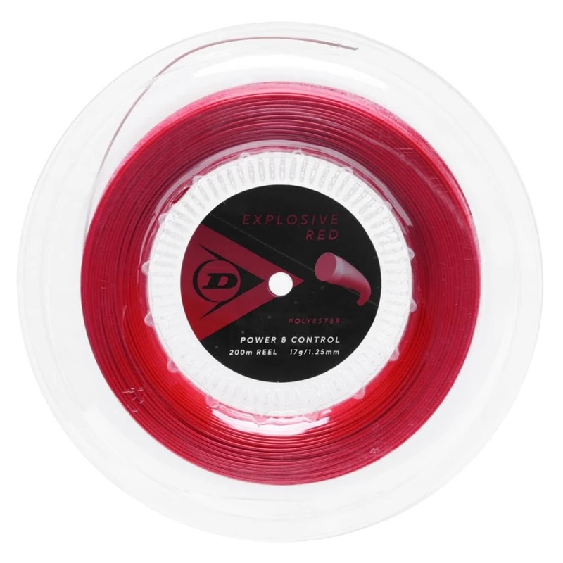 Dunlop Explosive Red Tennis String, 17g/1.25mm, 200m Reel