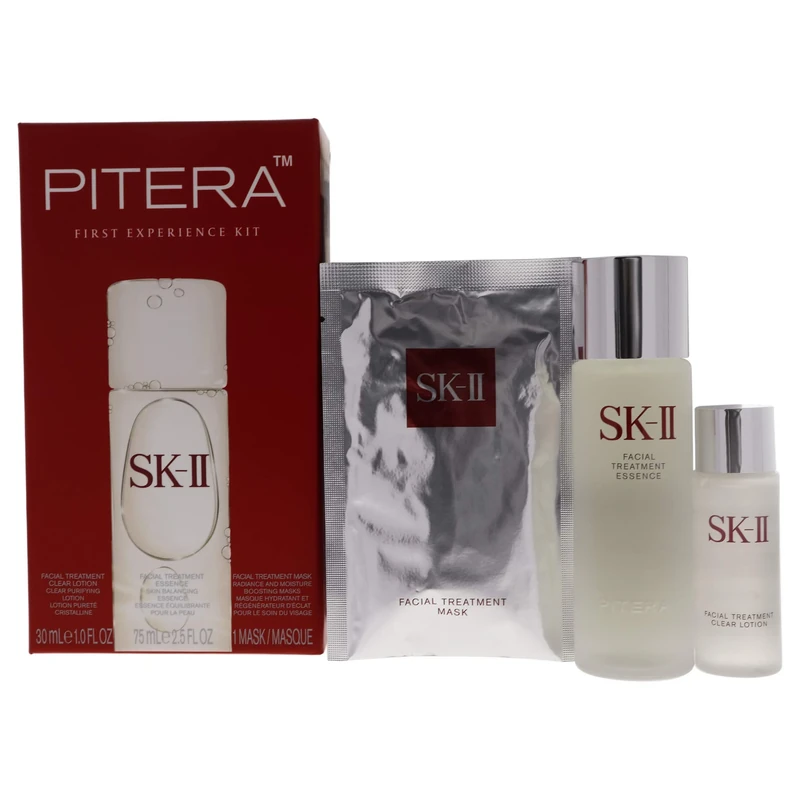 SK-II Pitera First Experience Kit For Unisex 3 Pc 2.5oz Facial Treatment Essence, 1oz Facial Treatment Clear Lotion, 1Pc Facial Treatment Mask