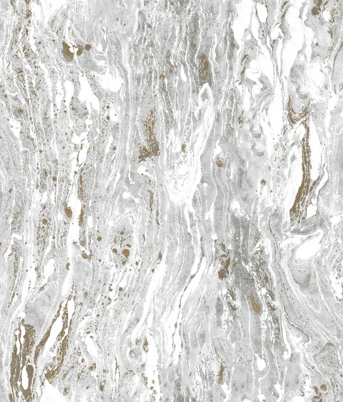 RoomMates Silver Satellite Seas Peel & Stick Wallpaper, 28 Sq Ft - Image 1