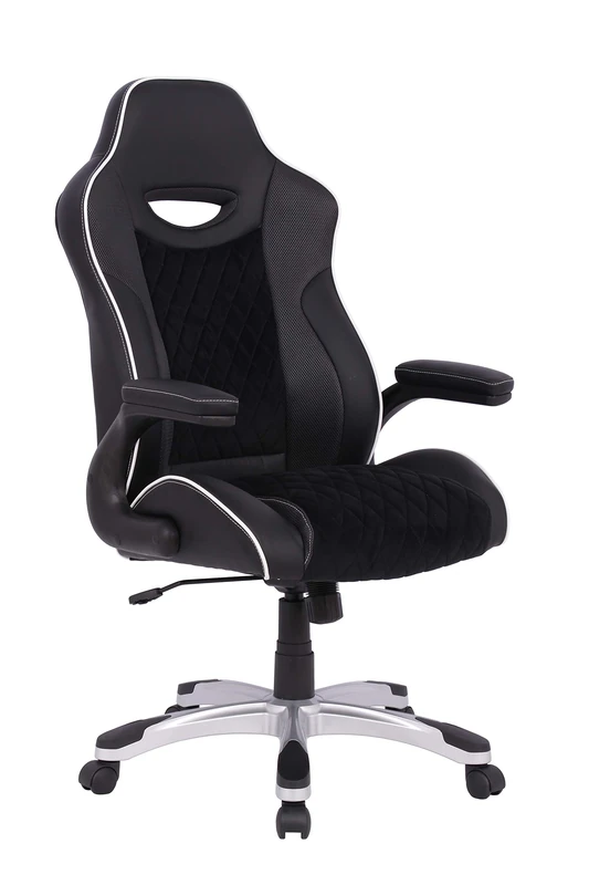 Alphason,AOC2282BLK,Silverstone PU Gaming chair with Microfibre centre and mesh,Black