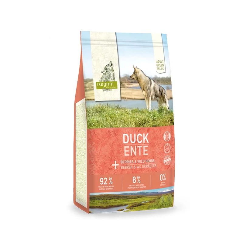 ISEGRIM Dog Sack Adult Duck + Wild Berries and Herbs, 12 kg, Dog