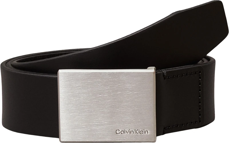 Calvin Klein Men's Formal Plaque Belt 3.5cm K50k504309 Belts, Black (Black), 115