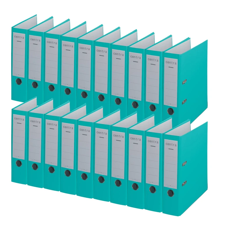 Centra Chromos A4 80mm Lever Arch File - Mint (Pack of 20)