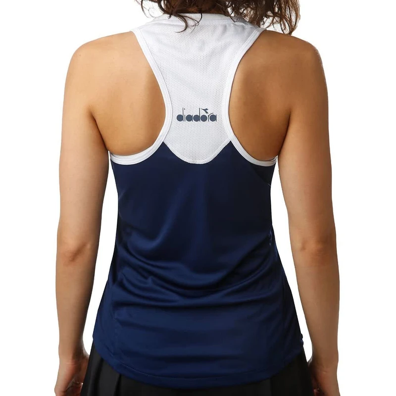 Diadora Womens Court Tank Top Dark Blue White XL Outerwear - Image 1