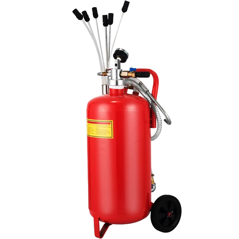 Succebuy Oil Vacuum Cleaner 22.7L, Engine Oil Drain Pump Oil Recovery Oil Drain 8-10 Bar with Closed Circuit System