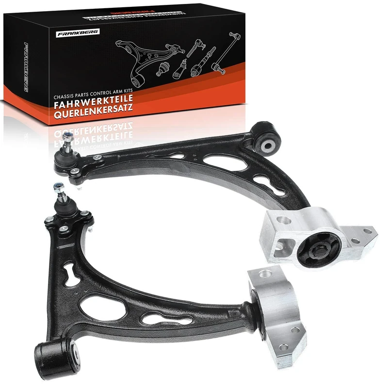 Frankberg 2x Wishbone Arm + 2x Support joint Front Compatible with A3 8P1 Alle Engines 2003-2012 Golf Plus 521 5M1 Alle Engines 2004-2013 Superb II 3T4 Alle Engines 2008-2015 Replace# 1K0407152AA