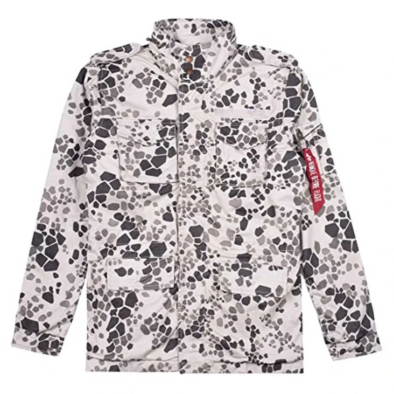ALPHA INDUSTRIES Men's Huntington Jacket, Stone camo, M