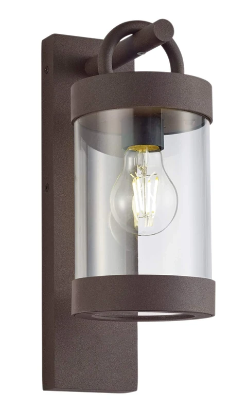 Trio Leuchten Sambesi 204160124 Outdoor Wall Light Cast Aluminium Rust-Coloured Acrylic Clear Excl. 1 x E27