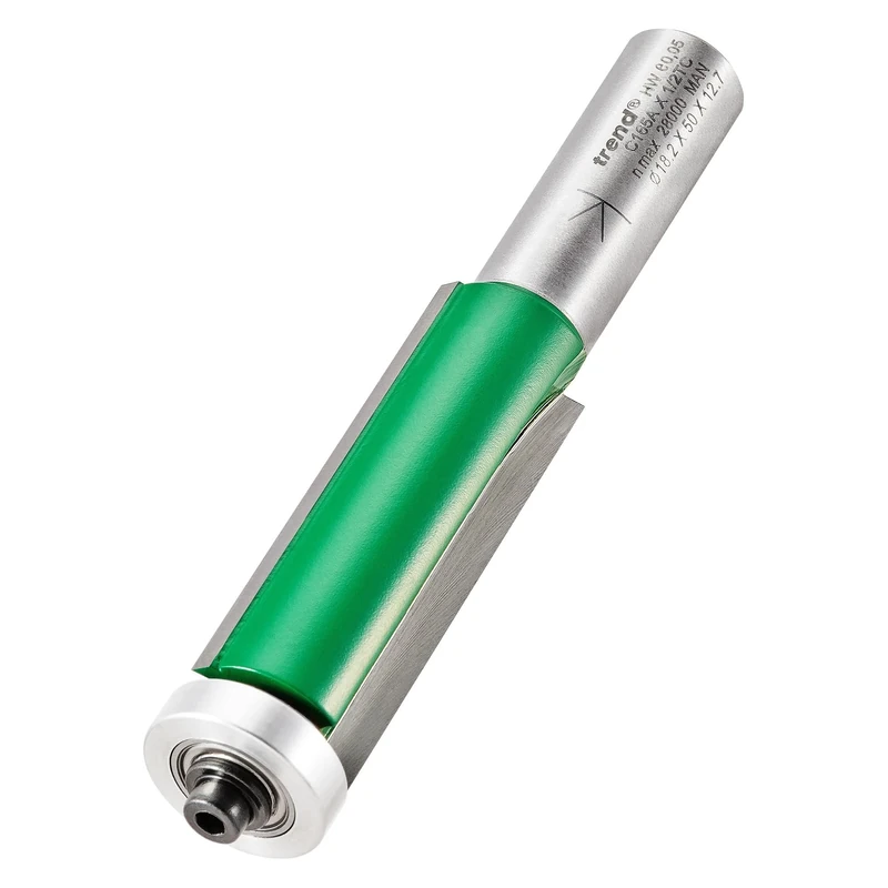 Trend CraftPro Guided Profiler Router Cutter Bit, 1/2 Inch Shank, 18mm Cut Diameter & 50mm Cut Length, Tungsten Carbide Tipped, C165AX1/2TC