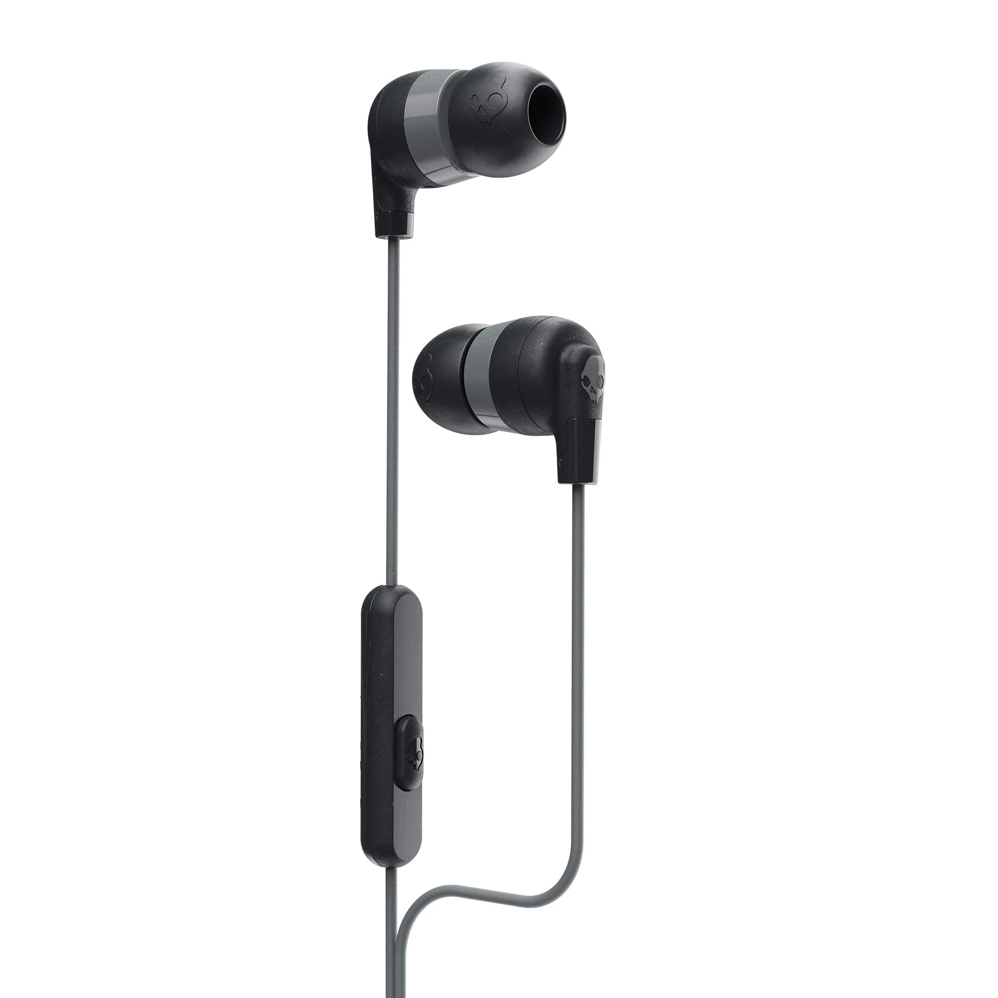 Skullcandy Ink’d+ Wired Earbuds with 3.5mm Plug, Noise Isolating Fit, Built-In Microphone Call and Track Control, Ear Gel Sizes Included for Custom Fit, Convenient for Travel - Black