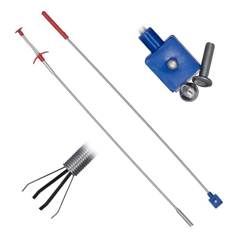 Relaxdays Grabbing Tool Set Of 2, Magnetic Grabber, Flexible Claw Grabber, Reacher, Magnet, Bends, 600 mm, Silver