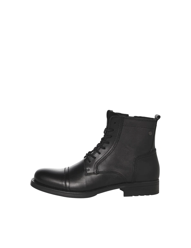 JACK & JONES Jfwrussel Leather Anthracite 19, Men’s Biker Boots, Grey (Anthracite Anthracite), 12 UK (46 EU)