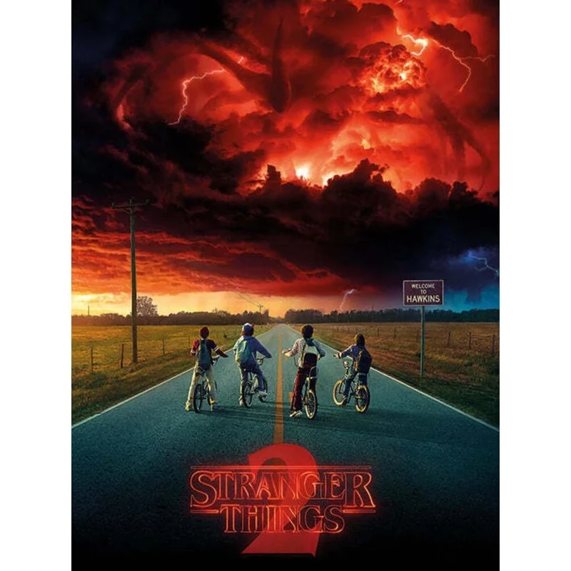 Pyramid International Stranger Things Canvas Print with The Mind Flayer 60cm x 80 cm - Official Merchandise