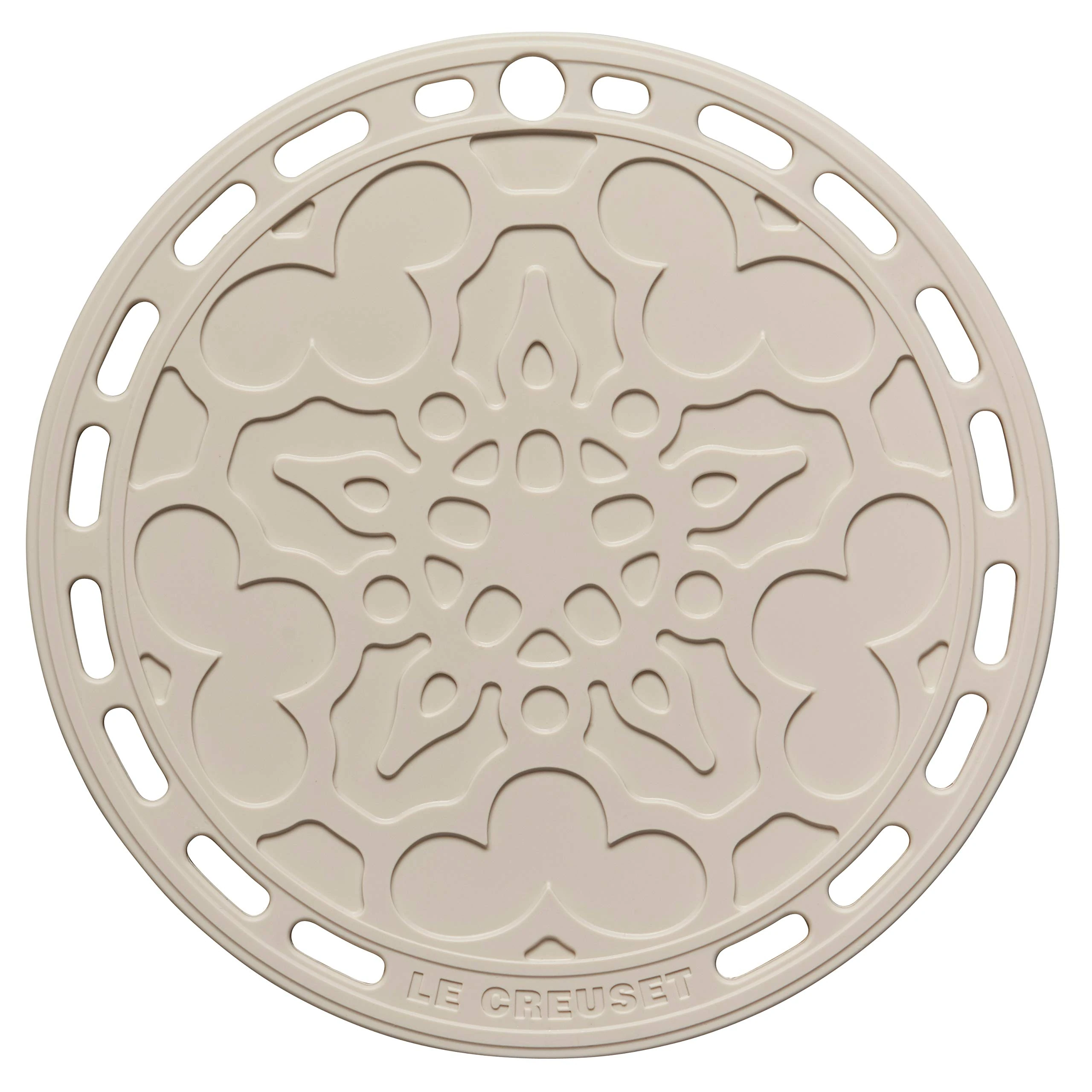 Le Creuset French Trivet, Silicone, Heat resistant to 250°C, 20 cm, Meringue, 42401207160000