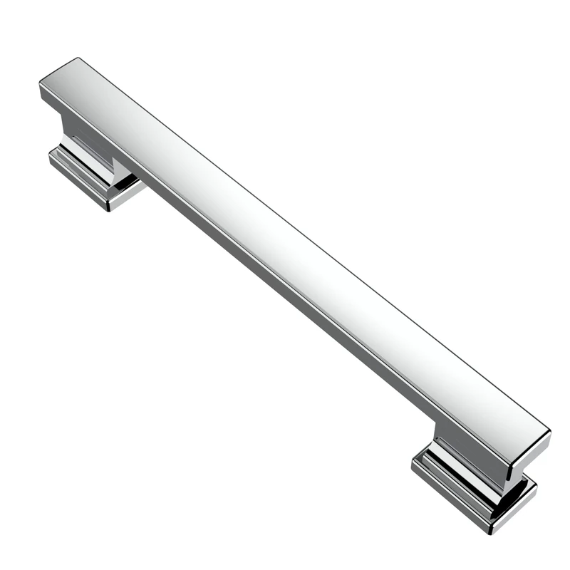 Alzassbg AL3061CP Polished Chrome, 5 Inch(128mm) Hole Centers Cabinet Hardware Modern Drawer Handle Pulls 10 Pack